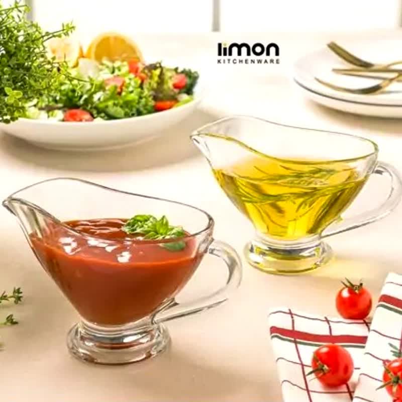 سس خوری شیشه ای دسته دار دو عددی لیمون